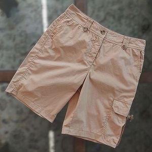 SPANNER light camel mid-rise 9.25" inseam cargo shorts size 2